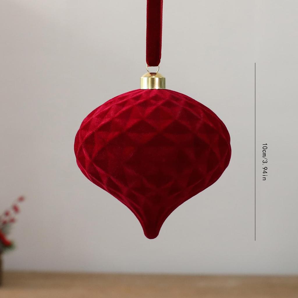 Large Irregular Flocked Christmas Ball Ornament for Indoor and Outdoor Decoration