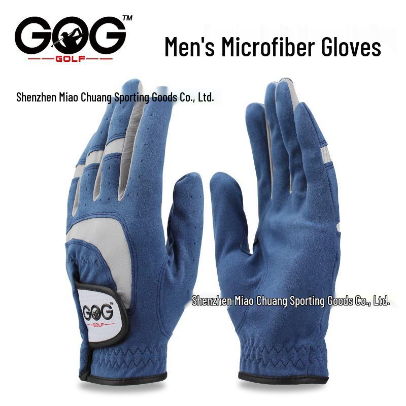 Genuine GOG Men's Ultra-Thin Blue Golf Gloves - Wear-Resistant, Breathable Fabric