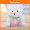 Plush Flower Bear Keychain With Soft Pp Cotton For Women And Girls