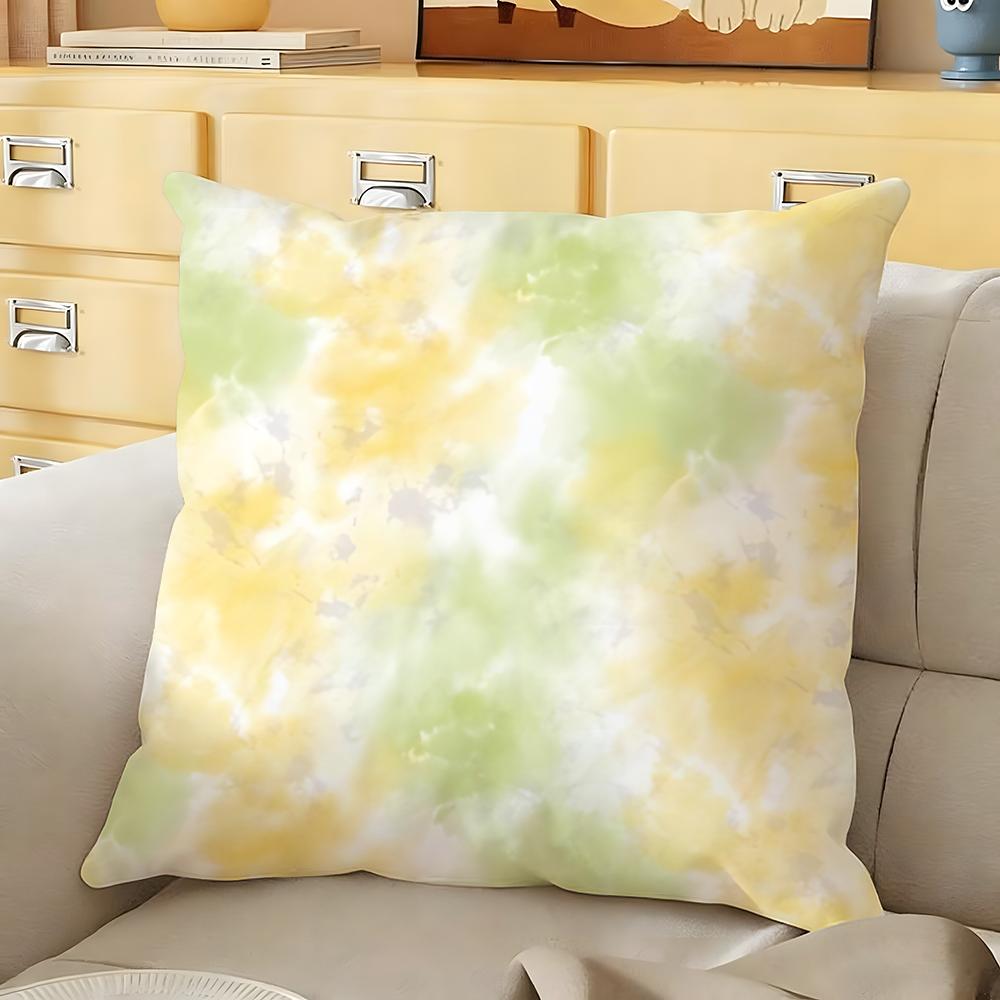 Gradient Tiedye Cushion Cover Soft Durable Reversible Pillow Cover Home Car MultiScene Daily Comfort Pillowcase