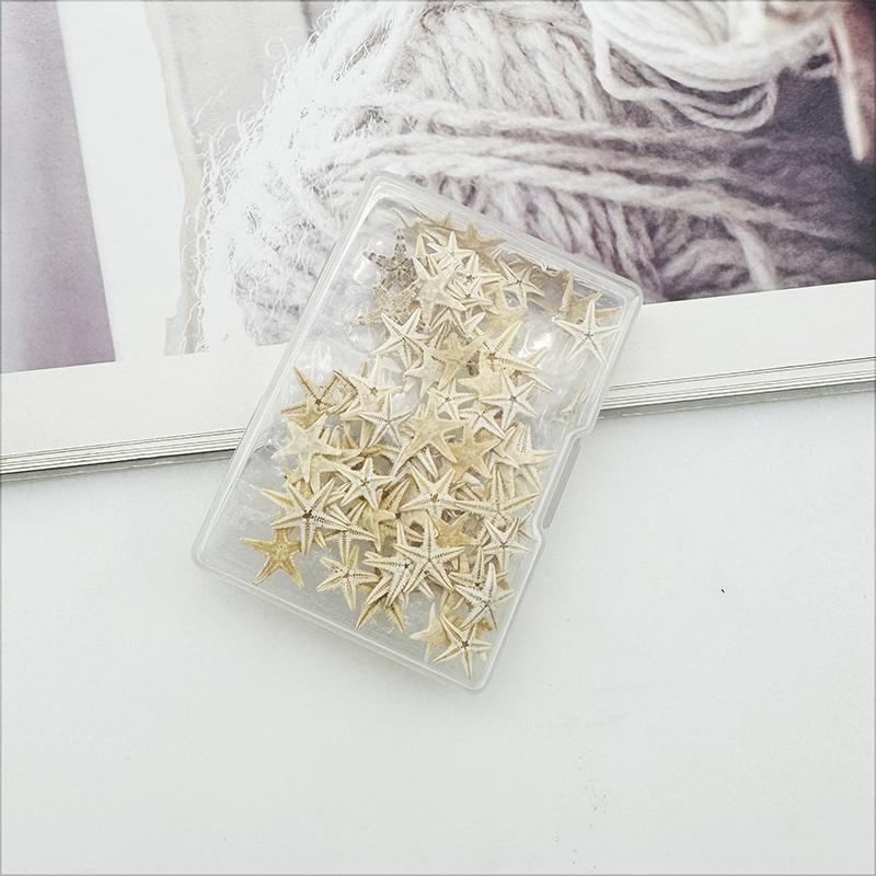 1 Box of 110pcs Tiny Sea Star Natural Starfish Seashell Ocean Theme Ornament for DIY Beach Wedding Decoration Fish Tank Decor
