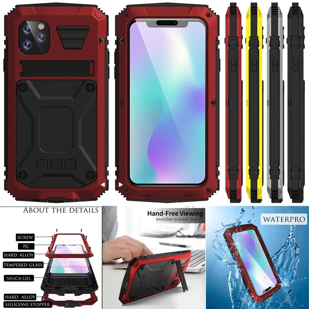 Hybrid Shockproof Protective Case Cover for IPhone 17 16 15 14 11 13 16 12 Mini 360 Full Protect Diamond Glass Metal Silicone