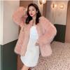 Imitation Fur Coat Women's Medium and Long Winter Imitation Fox Hair Slim and Thin Thickened Fur Coat