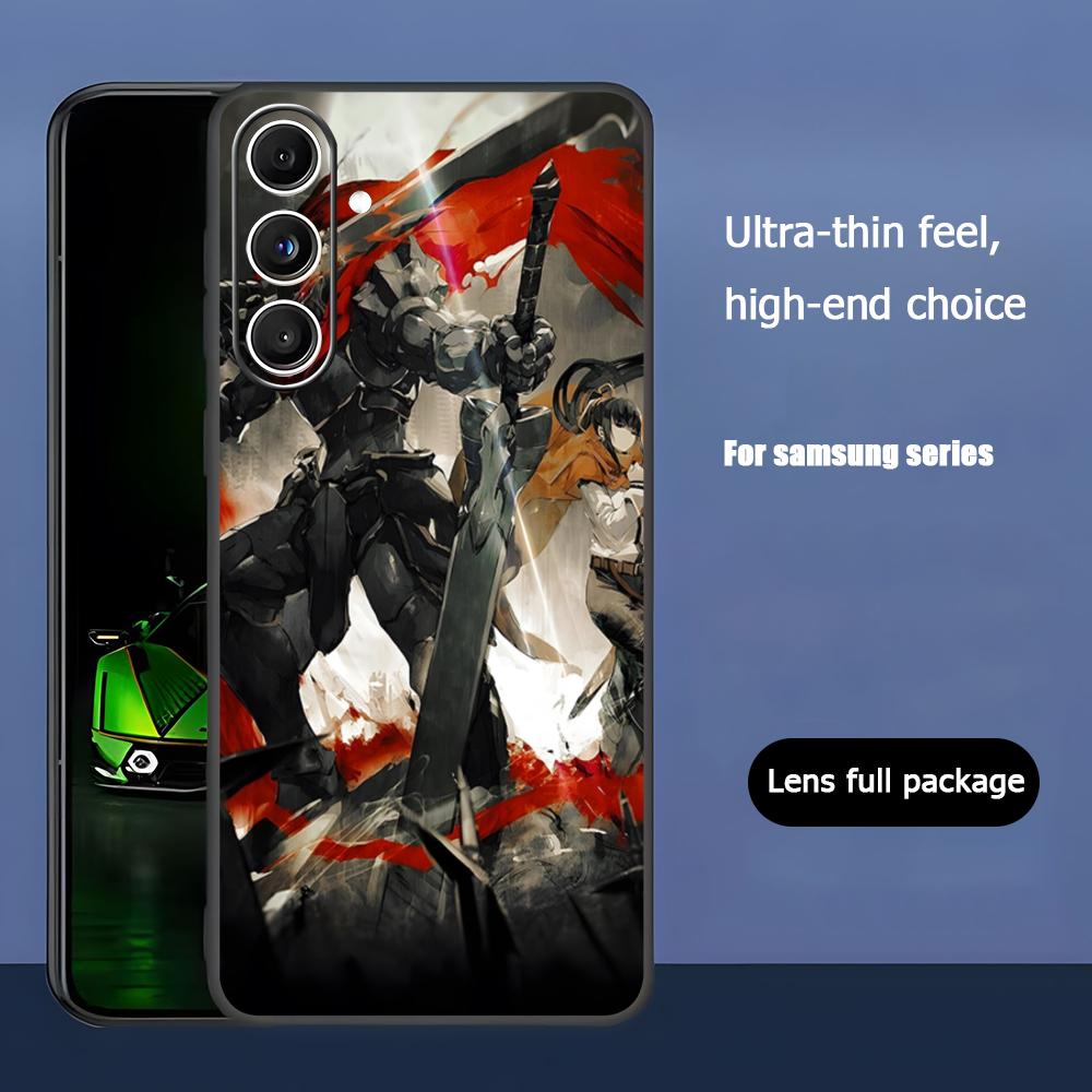 Overlord Cool Hot Anime Phone Case For Samsung Galaxy S25 S24 S23 S22 S21 S20 Plus Ultra Note20 Soft Black