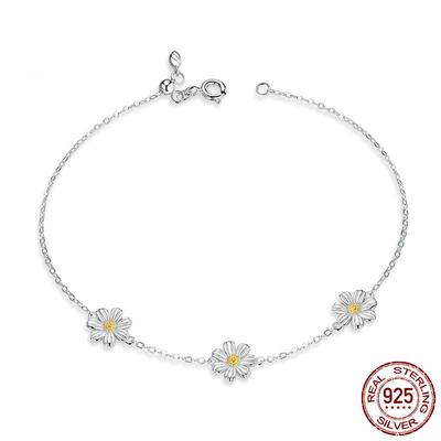 Schmuck Gänseblümchen S925 Silber Armband Mode Europäische und Amerikanische Ansicht Damen Silberarmband