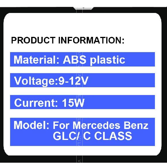 Car Wireless Charger For Mercedes-Benz C Class C300 W205 GlC Amg Accessories Fast Phone Charging Plate Adapter 2016-2022