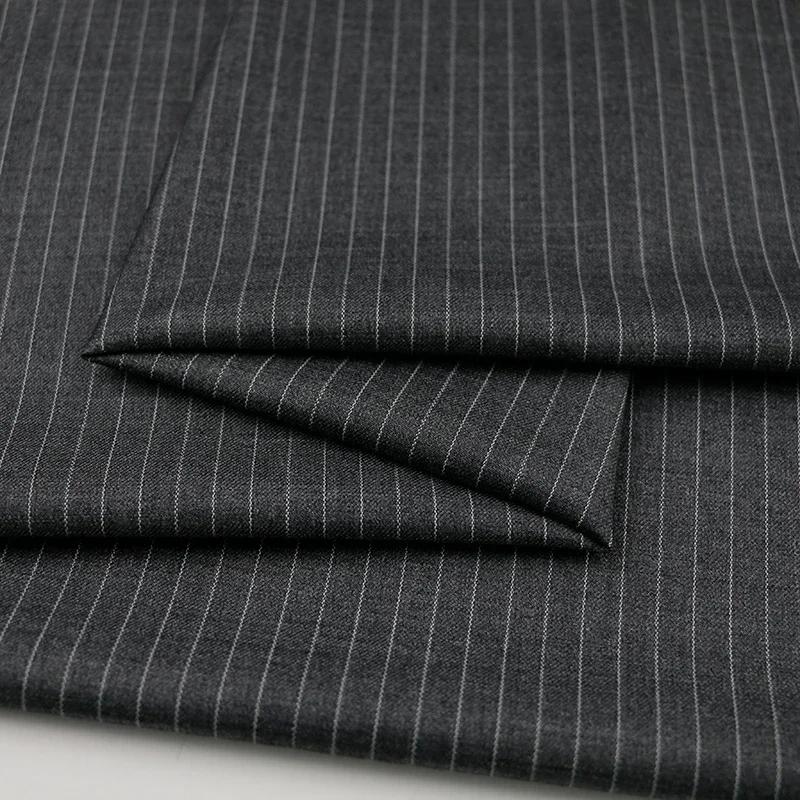 100x150cm Dark Patterned Thin Anti-wrinkle Suit Fabric for Clothes Vest Trousers Sewing Checkered Striped Cloth Black Blue
