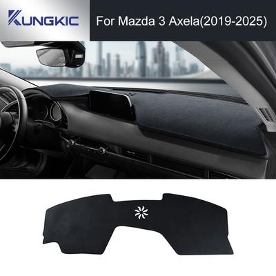 Flanelowa Mata na Deskę Rozdzielczą Do Mazda 3 BP 2024 2025 Mazda3 Axela Samochodowa Letnia Osłona Przeciwsłoneczna Mata na Deskę Rozdzielczą Dywanik