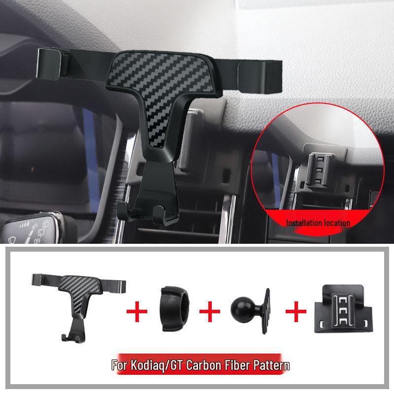Wireless Charging Phone Holder for 2017-2022 Skoda Kodiaq/GT with Navigation Compatibility