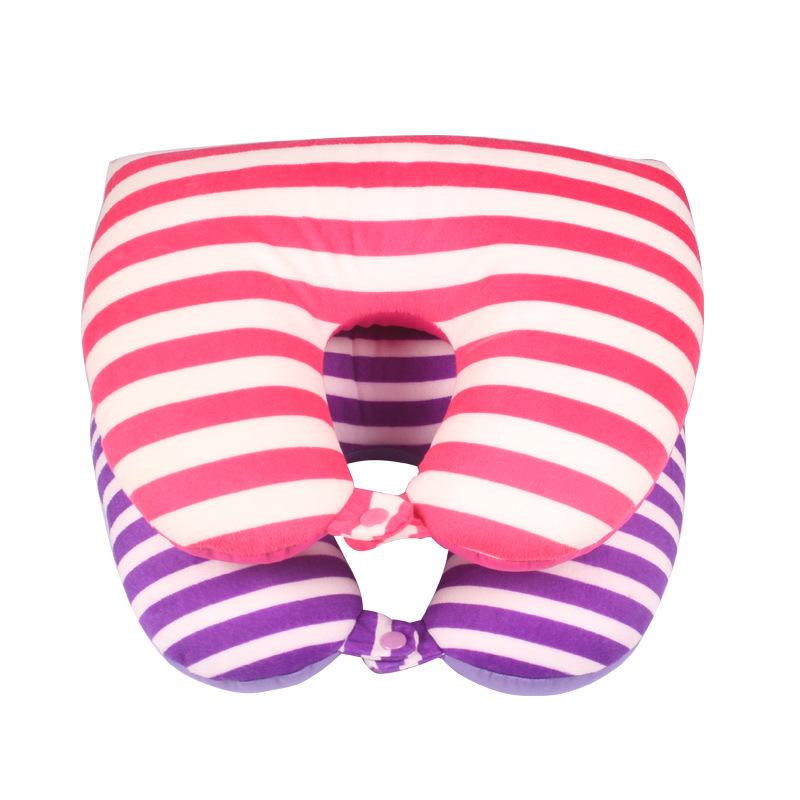 Transformable U-Shaped Neck Pillow - Solid Color Travel & Cervical Support