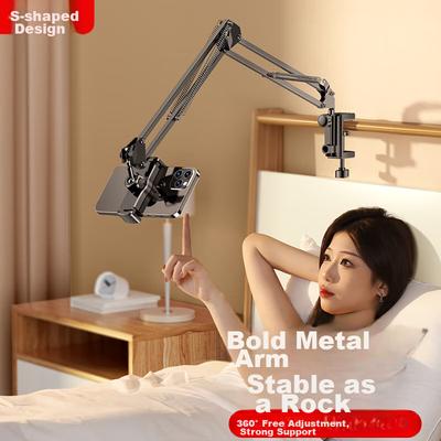 Phone Stand, Stable 360° Adjustable Folding Stand, Desktop Overhead Shooting Bracket, Live Streaming, Bedside Lazy Holder, Learning, Postgraduate