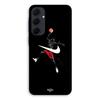 Phone Case - MANIACASE - Samsung Galaxy A55 - Silicone - Black - Nike Jordan Logo