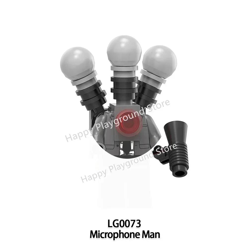 Skibidi Toilet Man Anime Cartoon Bricks Dolls Cameraman Speakerman TV Man Mini Action Bricks Toy Figures Building Blocks