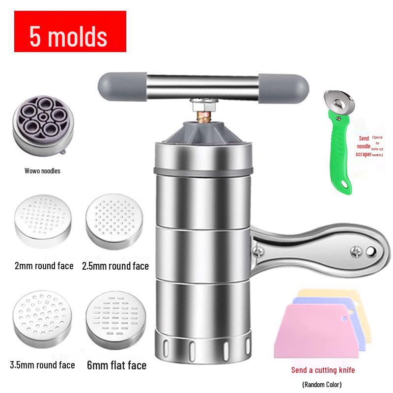 Manual Stainless Steel Noodle and Pasta Maker with Hand Crank