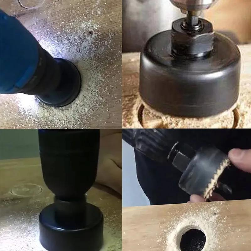 16-teiliges Lochsägen-Set 19-127mm Sägebecher Holzkrone Bohrer für Gipskarton Holz PVC Kunststoff Dichteplatte Metall Holzbearbeitungswerkzeuge