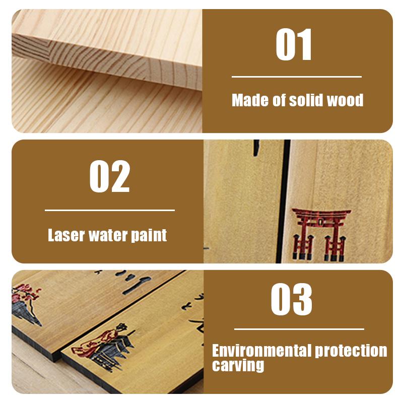 Japanese Style Japanese City Licenses Plate Wooden Sign Plaque House Number Hotel Signboard Homestay Restaurant Hotel Decor
