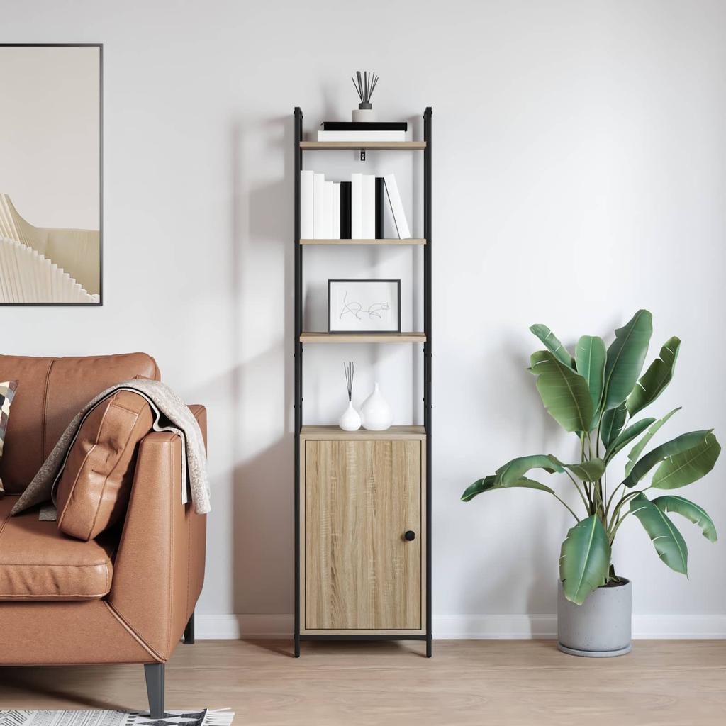 Bookshelf 6 Tiers 40 x 24 x 161 cm Engineered Wood