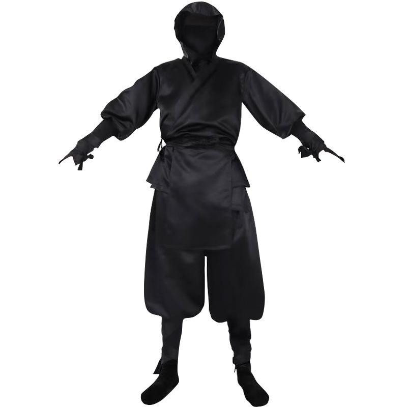 Men's Japanese Ninja Cosplay Costume Set - Black, XS-3XL, In Stock