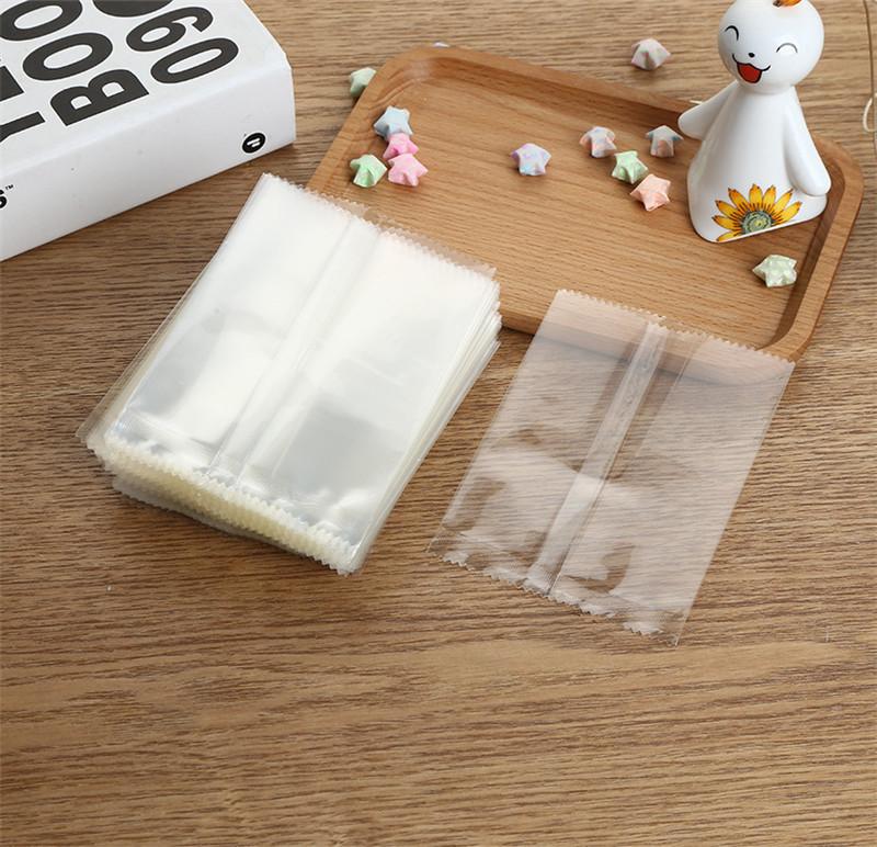 100Pcs Thicken Transparent Plastic Machine Seal Bags Clear Food Biscuit DIY Baking Cake Bag Decoration Gift Cookie Packing