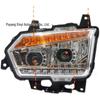 Compatible LED Headlight Assembly for Ouman ETX 17 Model Tractor with H3 Bulb and Dual-Lens Turn Signal