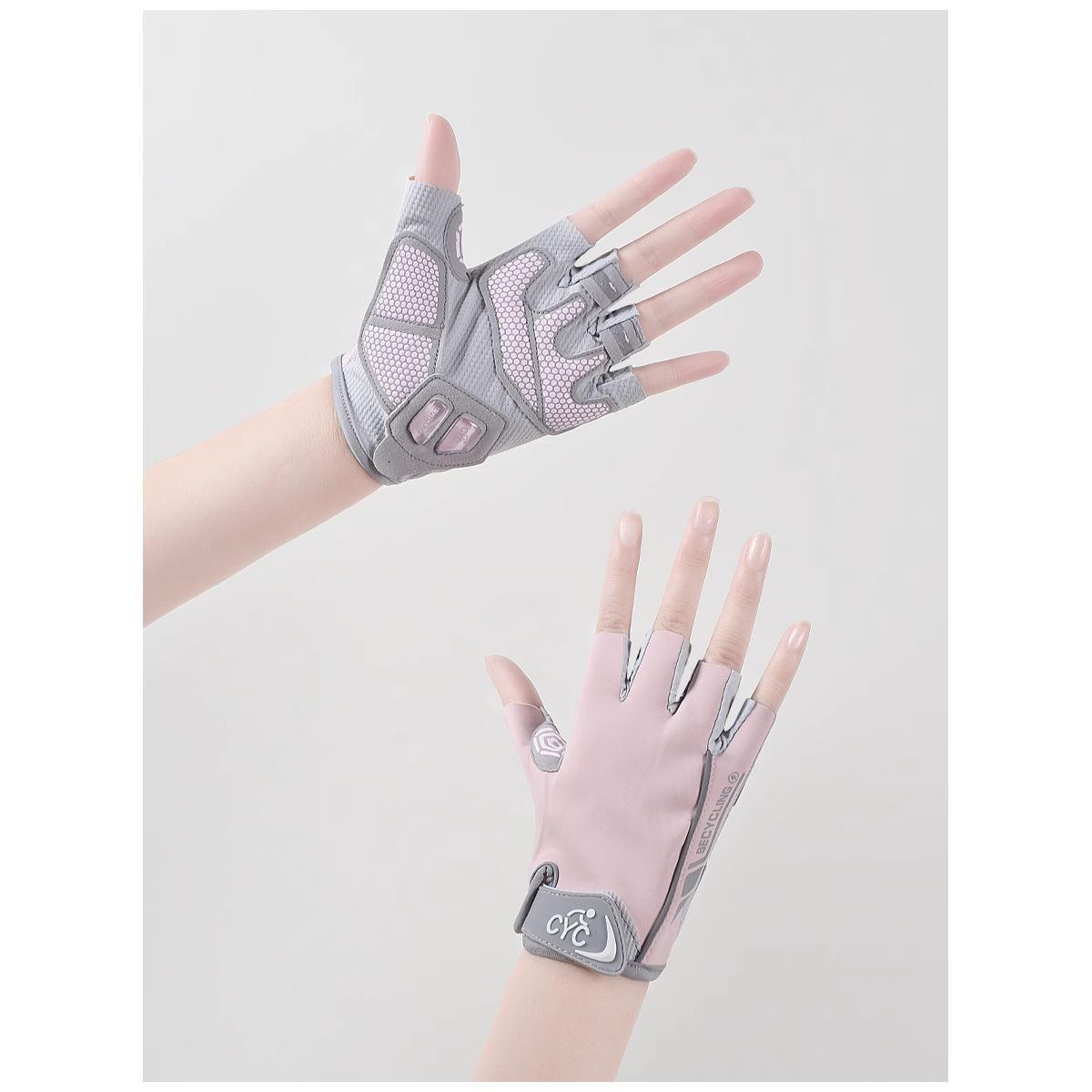 

Fitness gloves women s thin kettlebell training yoga dumbbells sports men s half finger non-slip, wear-resistant and anti-cocooning One size fits all розовый