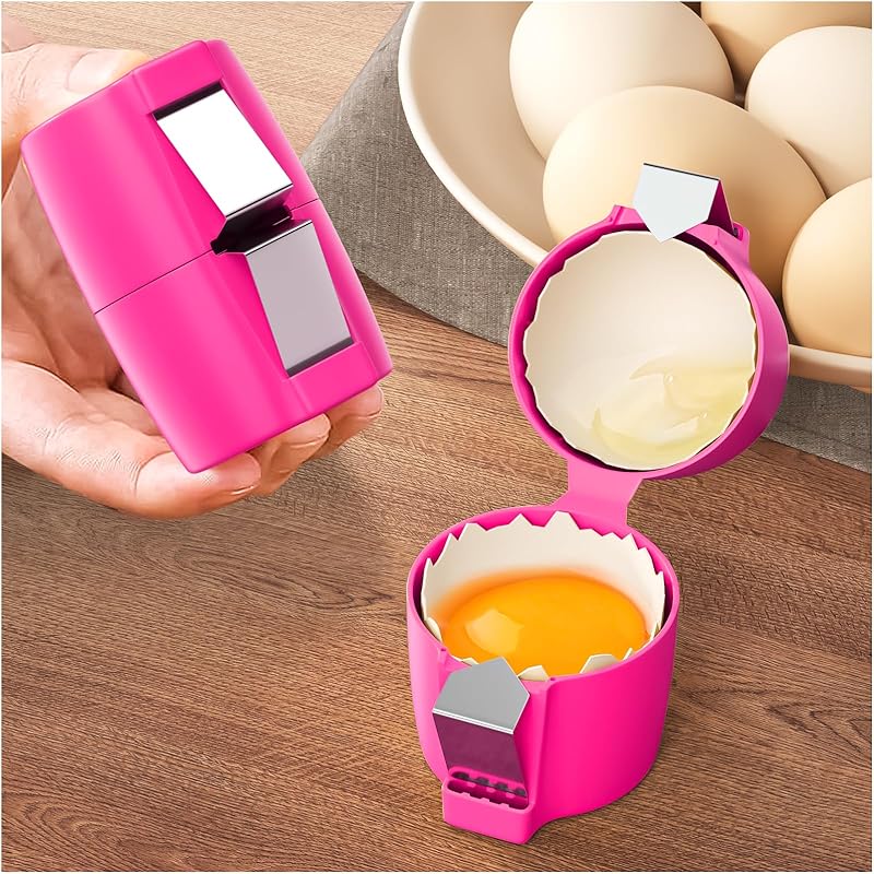 Egg Shell Opener,Egg Separator for Raw Eggs,Egg Shell Opener for Hard Boiled Eggs,Handheld Eggs Breaker Multifunctional Egg Cutter Egg Cracker and