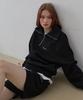 BIBYSEOB [Set] Half Zip Sweatshirt + Training Shorts Black