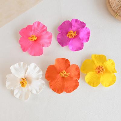 5/10Pcs Hawaiian Hibiscus Flower Summer Tropical Beach Birthday Party Table Decoration DIY Hair Decor Wedding Artificial Flowers