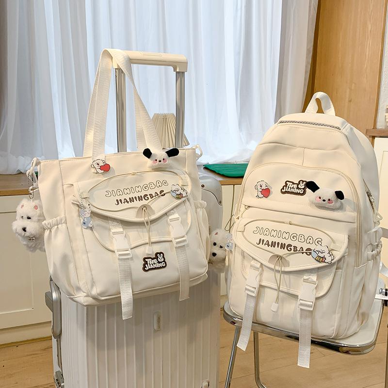 Schoolbags Children Elementary School Girls Junior High School College Students Two Piece Set of Large Capacity Backpacks