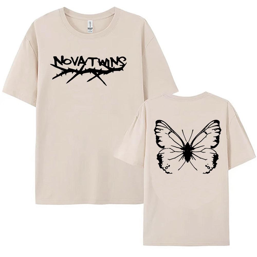 Nova Twins Music Group Print T-Shirt Baumwolle Kurzarm Damen T-Shirts Unisex Streetwear Grafikdruck T-Shirt Damen Kleidung