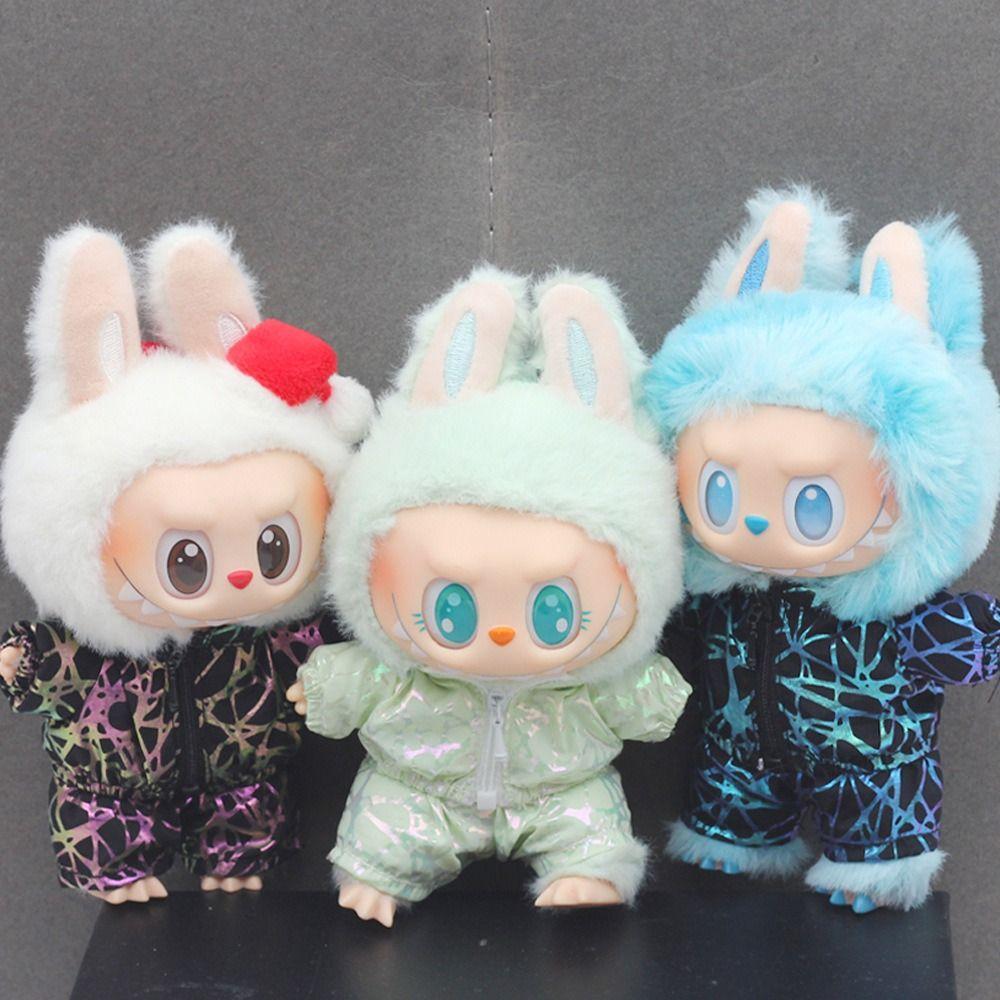 

1 set Handmade Labubu Doll s Clothes Replacement 17cm Plush Dolls Clothes Cotton Doll Accessories зелений