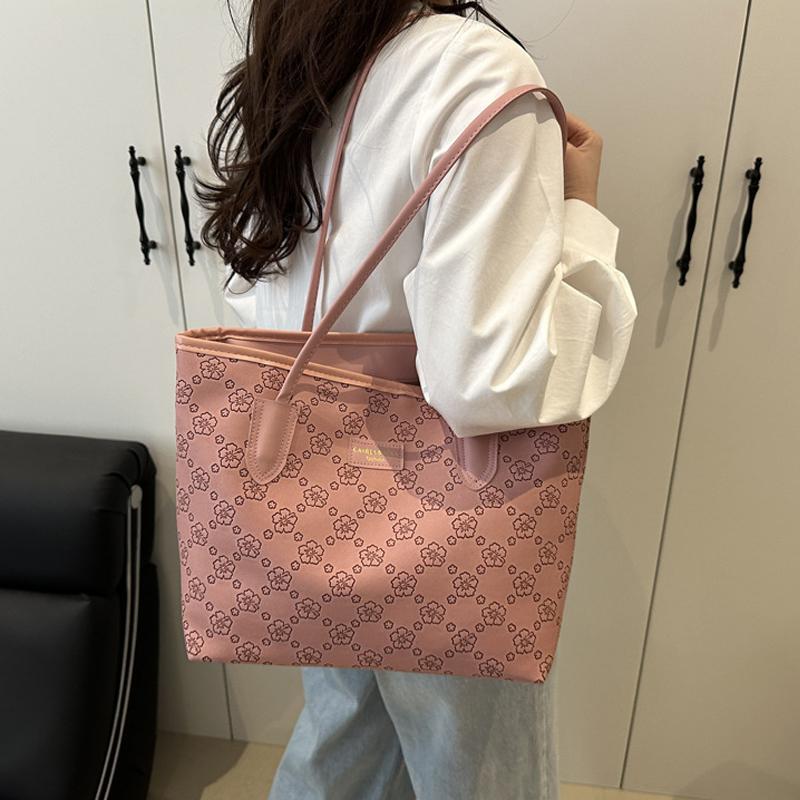 New Fashionable Large-Capacity Women's Tote Bag Shoulder Bag Simple and Versatile Commute Handbag KTB