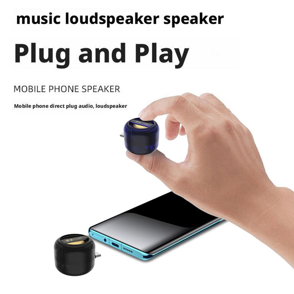 Portable Mini Speaker Universal 3.5mm Plug Type-c Mobile Audio Player External Audio Bluetooth Wireless Phone Portable Car E4A8