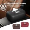 O2For Volkswagen VW Car Paper Storage Bag Silicone Handkerchief Box Tissue Case Passat Golf 4 5 6 Tiguan Polo Scirocco Jetta CC