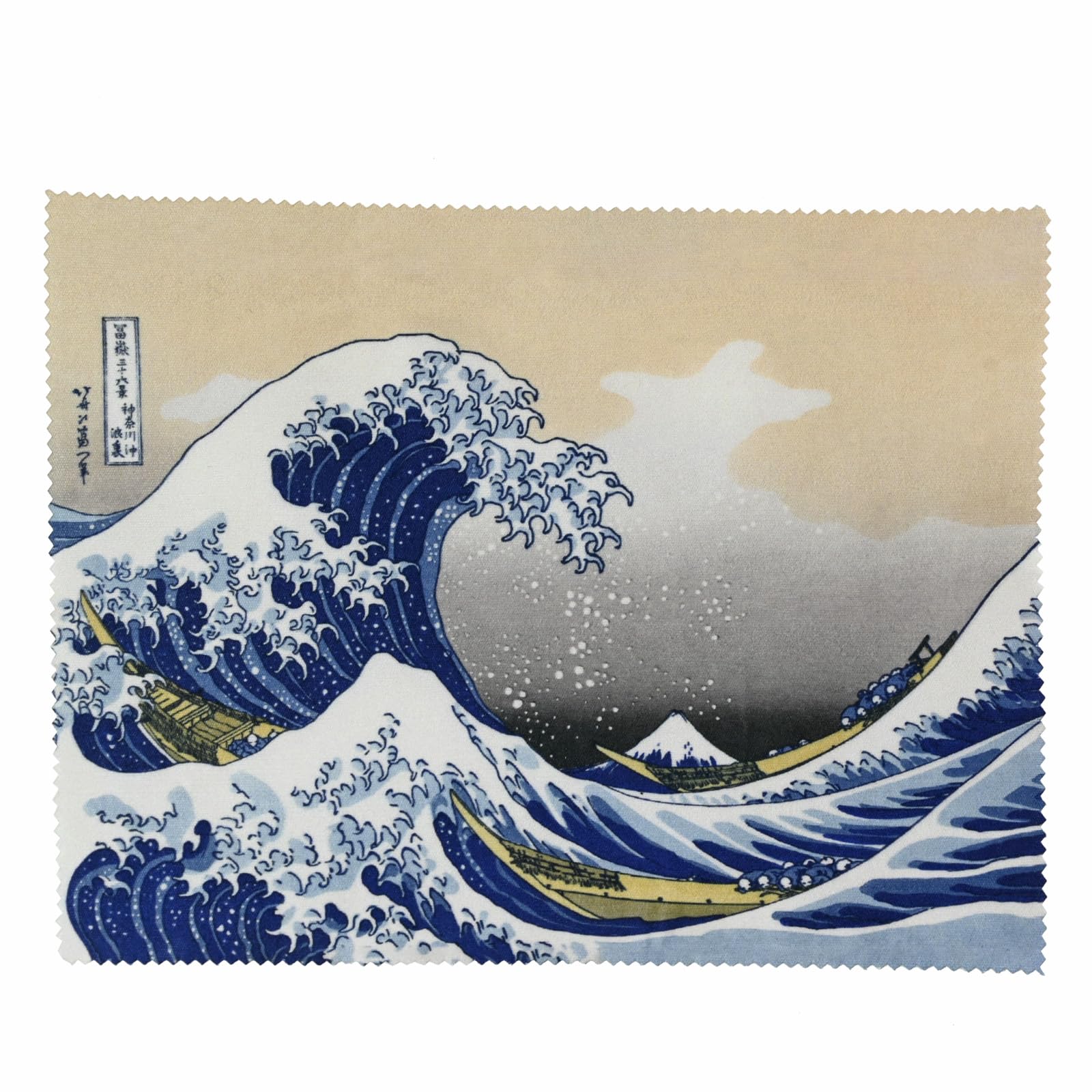 Etsumi Microfiber Cleaning Souvenir Japanese Eyeglass LCD Smartphone 20 x 15 White Cloth, Cloth, Ukiyo-e Pattern, Design, Cleaner, Cleaner, Cleaner,