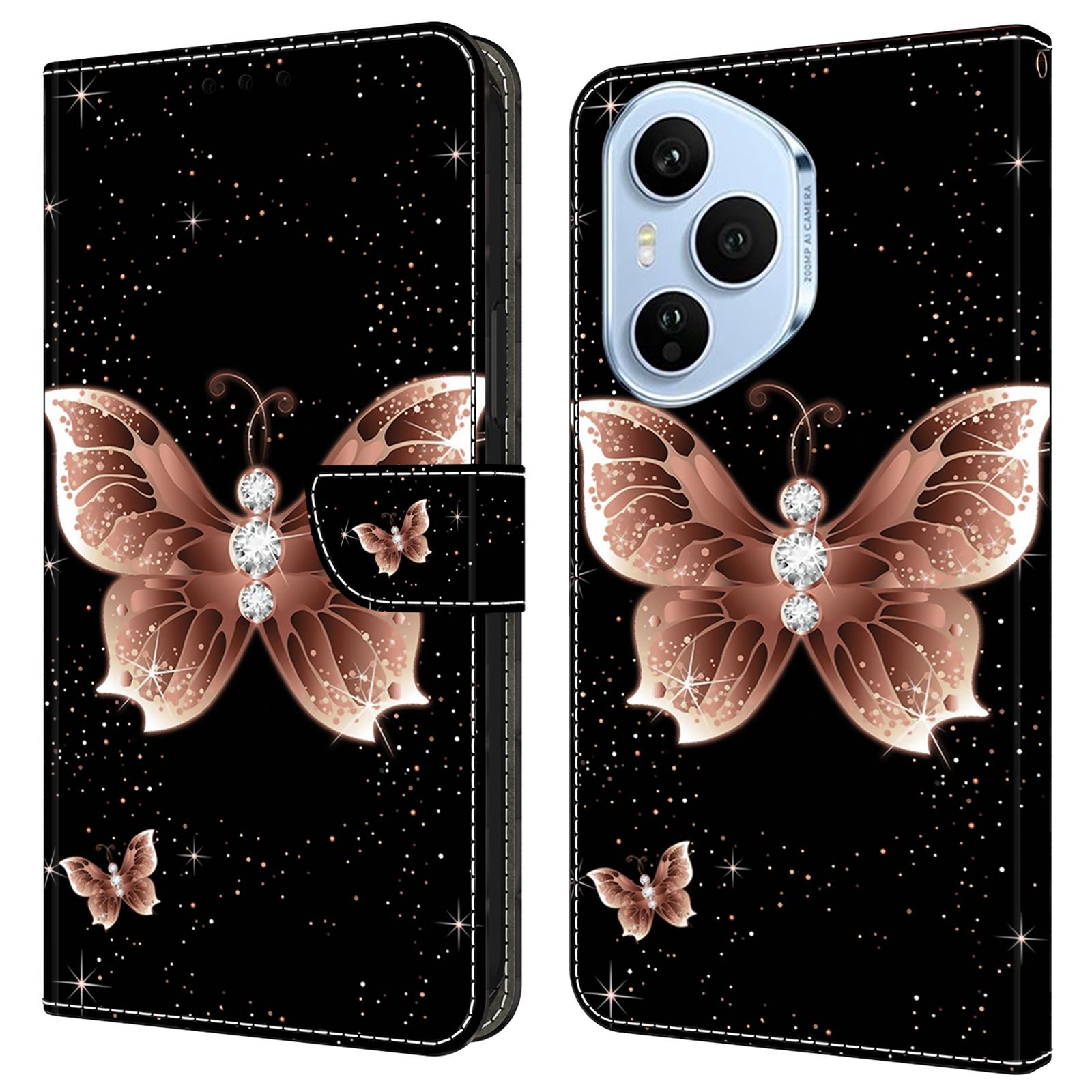 

Для Honor 400 Pro 5G (Глобальный) Чехол-кошелек из искусственной кожи с 3D-рисунком и подставкой F