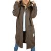 Women's Fashion Casual Plus Size Hooded  Long-Sleeve Solid Jacket