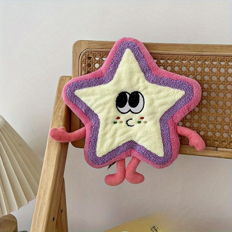 Soft Coral Fleece Hanging Hand Towel Thickened and Non-shedding Children's Cartoon Hand Towel Household Absorb Water Hand Towel