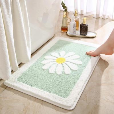 1pz Super Morbido Tappetino da Bagno Carino Tappetino da Bagno Fiore Margherita Giallo Bianco Tappeti Decorativi Tappetino per Porta di Casa Vasca da Bagno Bagno Antiscivolo