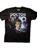 Ripple Junction Doctors WHOs Tennant Collage Adult Black T-Shirt