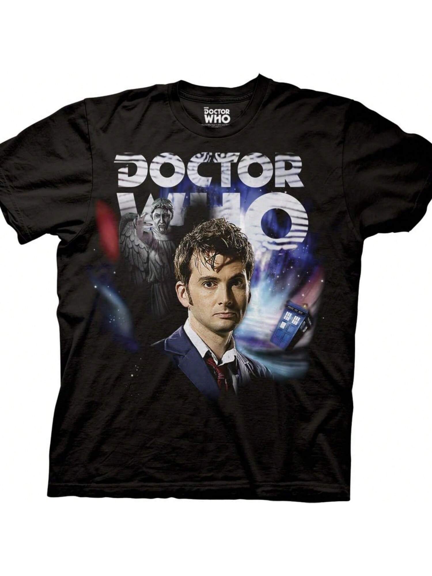 Ripple Junction Doctors WHOs Tennant Collage Adult Black T-Shirt S разноцветный