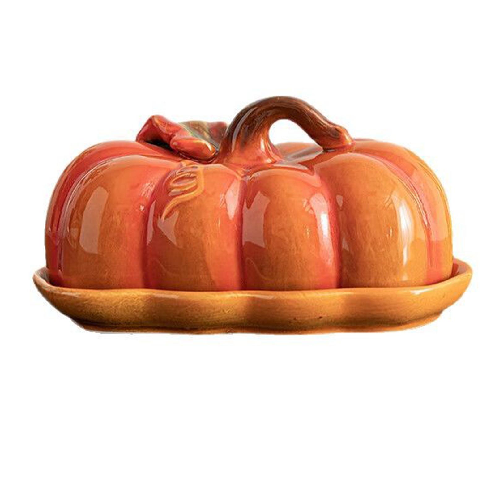 

Pumpkin-Shaped Cheese Board Thanksgiving Table Orange Countertop Multi-Purpose Dish Halloween Ceramics Halloween for