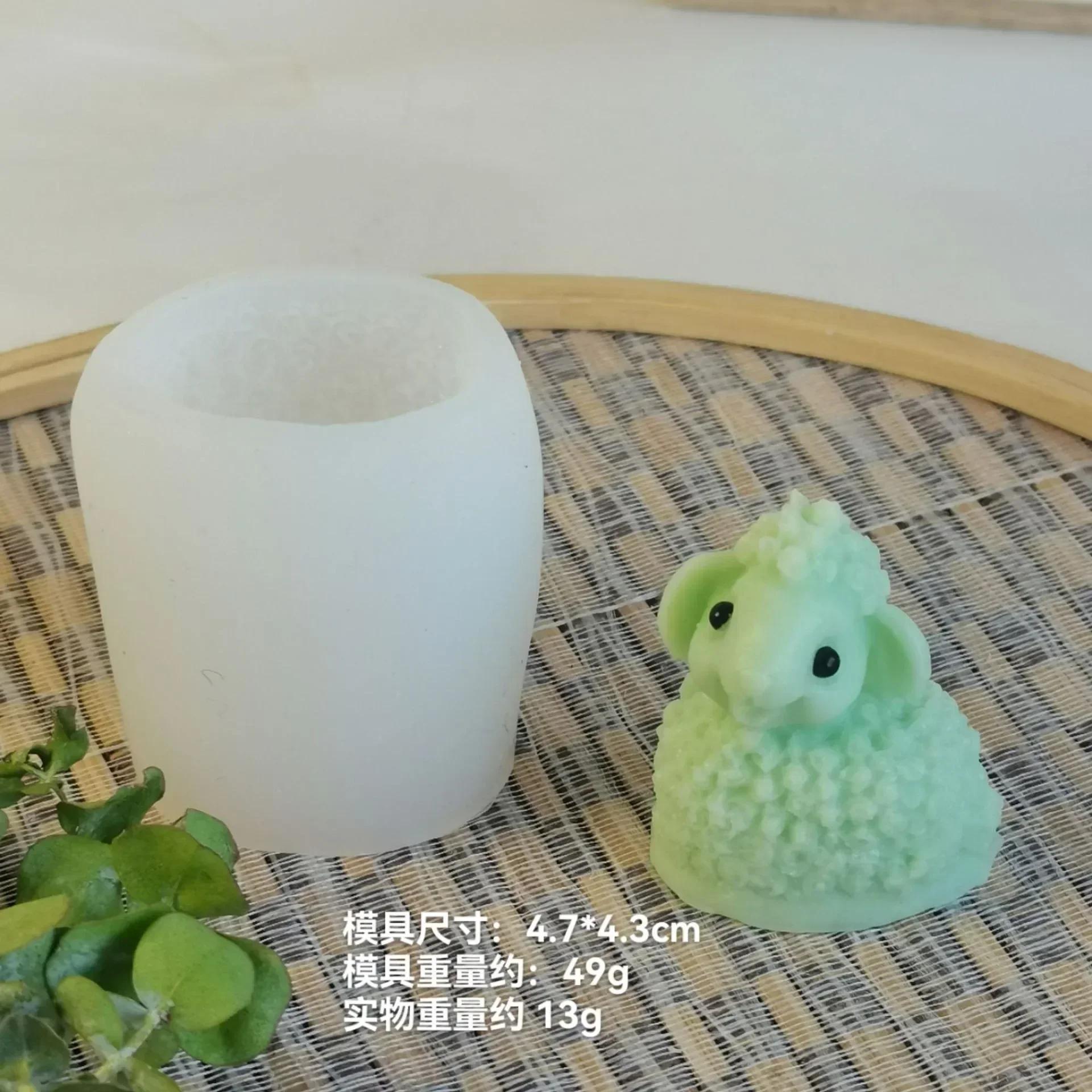 

Милые формы в виде животных ручной работы, силиконовая форма для овец, DIY форма для изготовления свечей с животными, форма для гипса, смолы, мыла, инструменты для выпечки фондана 1