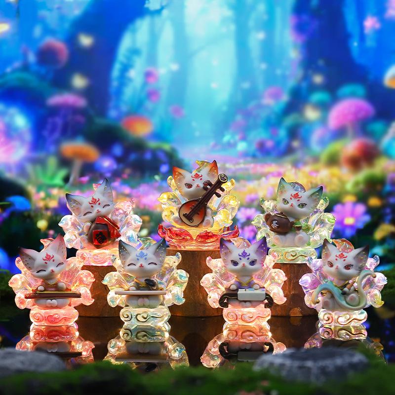 New Little Fox Spirit Luminous Ornament Doll - Ancient Style Trendy Desktop Gift