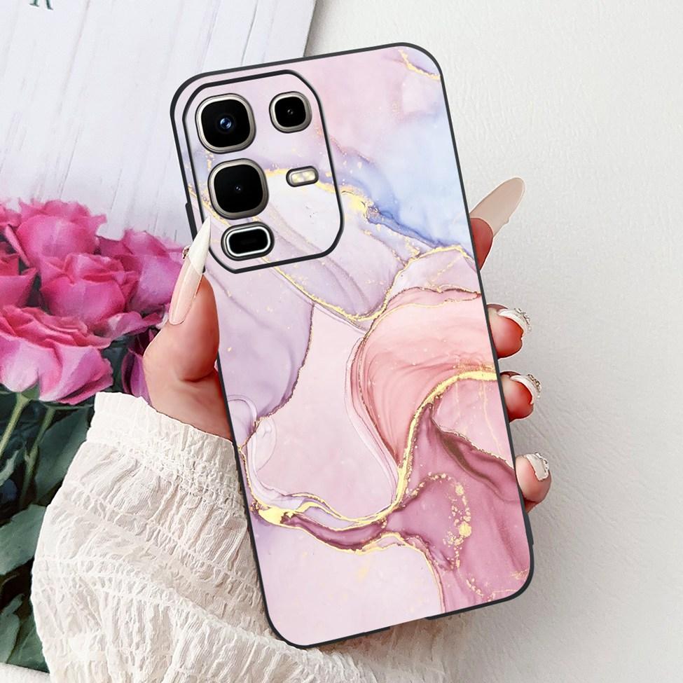 Per Infinix Note 50s X6870 Cover Posteriore Per Infinix Note 50s 5G Custodia Silicone Moda Lusso Fiori Gatto Carino Dipinto Divertente Paraurti