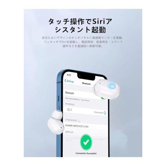 Bluetooth Earphones, Wireless Earphones, IPX7 Waterproof, Up to 60 Hours Playback, 2026 Newest Bluetooth 6.0 Bluetooth Earphones, Full Range HIFI