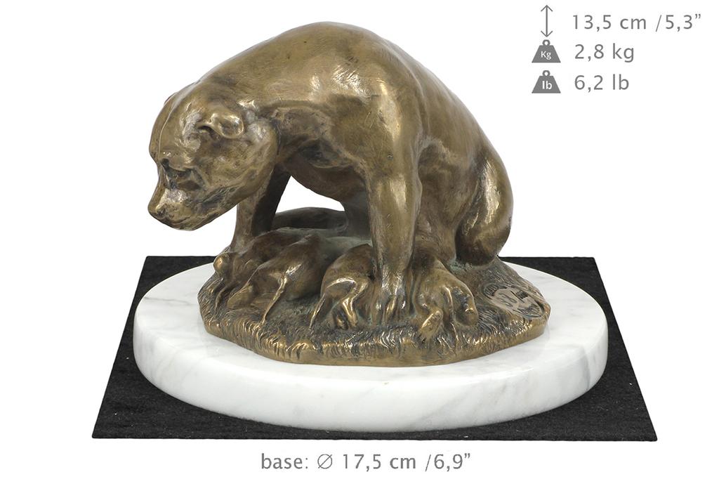 Stafordšírský bulteriér, Staffy I - figurka psa, socha na bílém mramoru, trofej pro výstavu psů Art-Dog