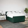 Boxspringbett mit Matratze Dunkelgrün 140 x 190 cm Samt