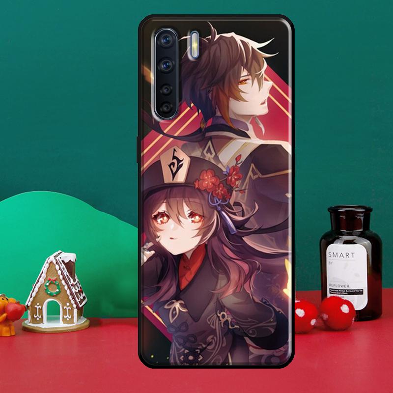 Genshin Impact Hu Tao Geist Fall für OPPO A74 A54 A94 A31 A53 A5 A9 2020 A52 A72 A1K A83 a91 A93 A3S A5S A15 Abdeckung