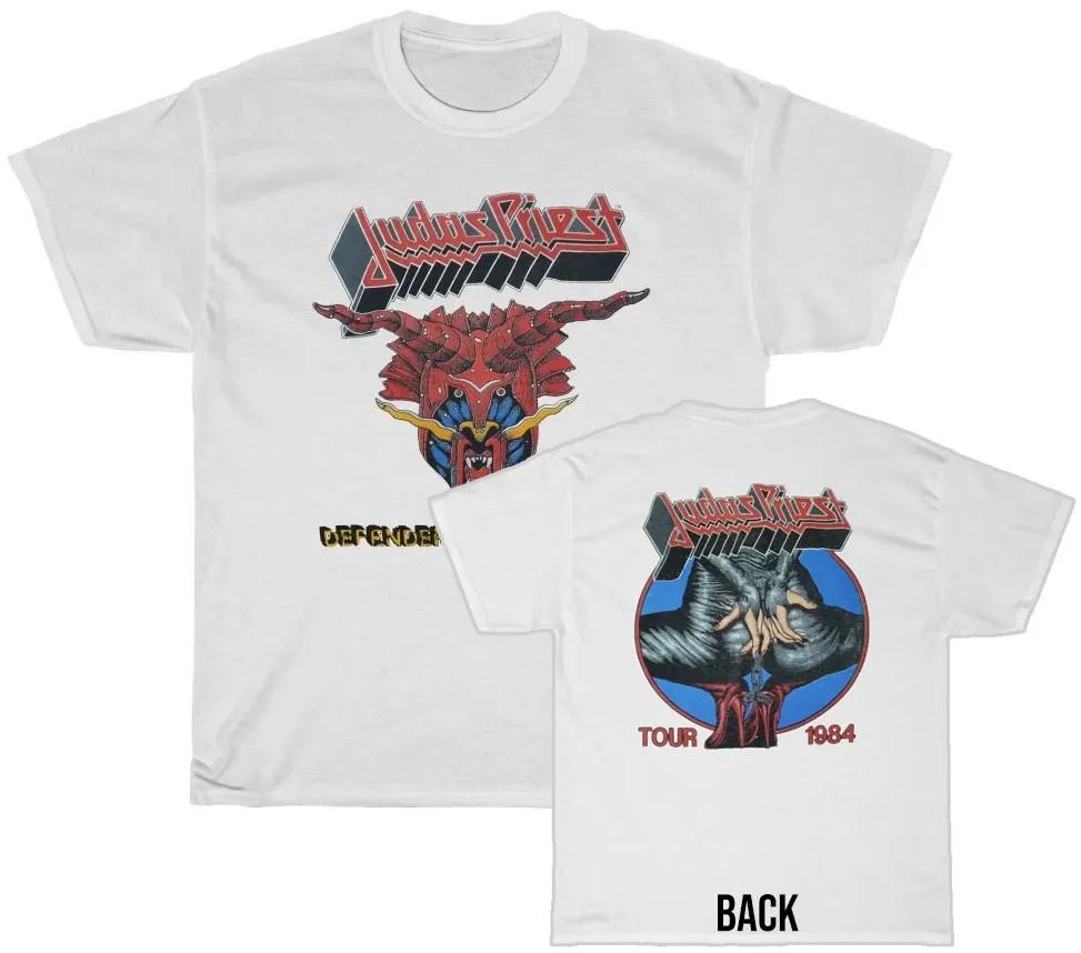 Judas Priest Tour 1984 Defenders of the Faith Shirt Double Sided Unisex T-Shirt XL